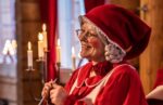 Mrs Santa Claus is knitting in Mrs Santa Claus Christmas Cottage, Rovaniemi, Lapland, Finland
