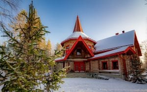 Das Weihnachtshaus von Frau Weihnachtsmann in Rovaniemi, Lappland, Finnland